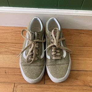Like New Gold Shimmer Vans